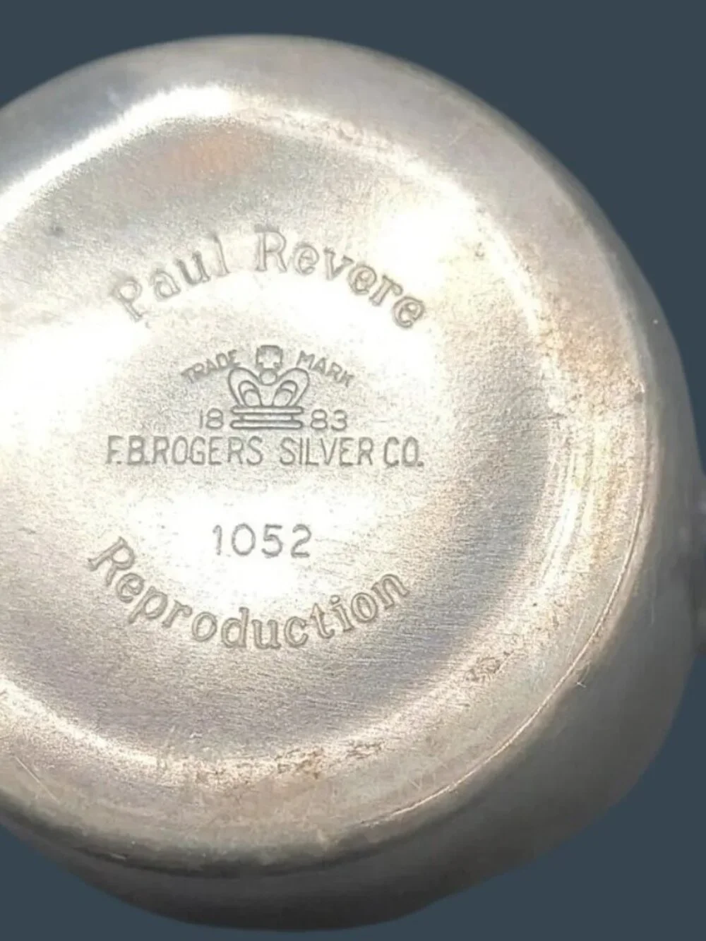 Vintage FB Rogers Silver Co Paul Revere Creamer Pitcher 1052 Silverplate 3.5